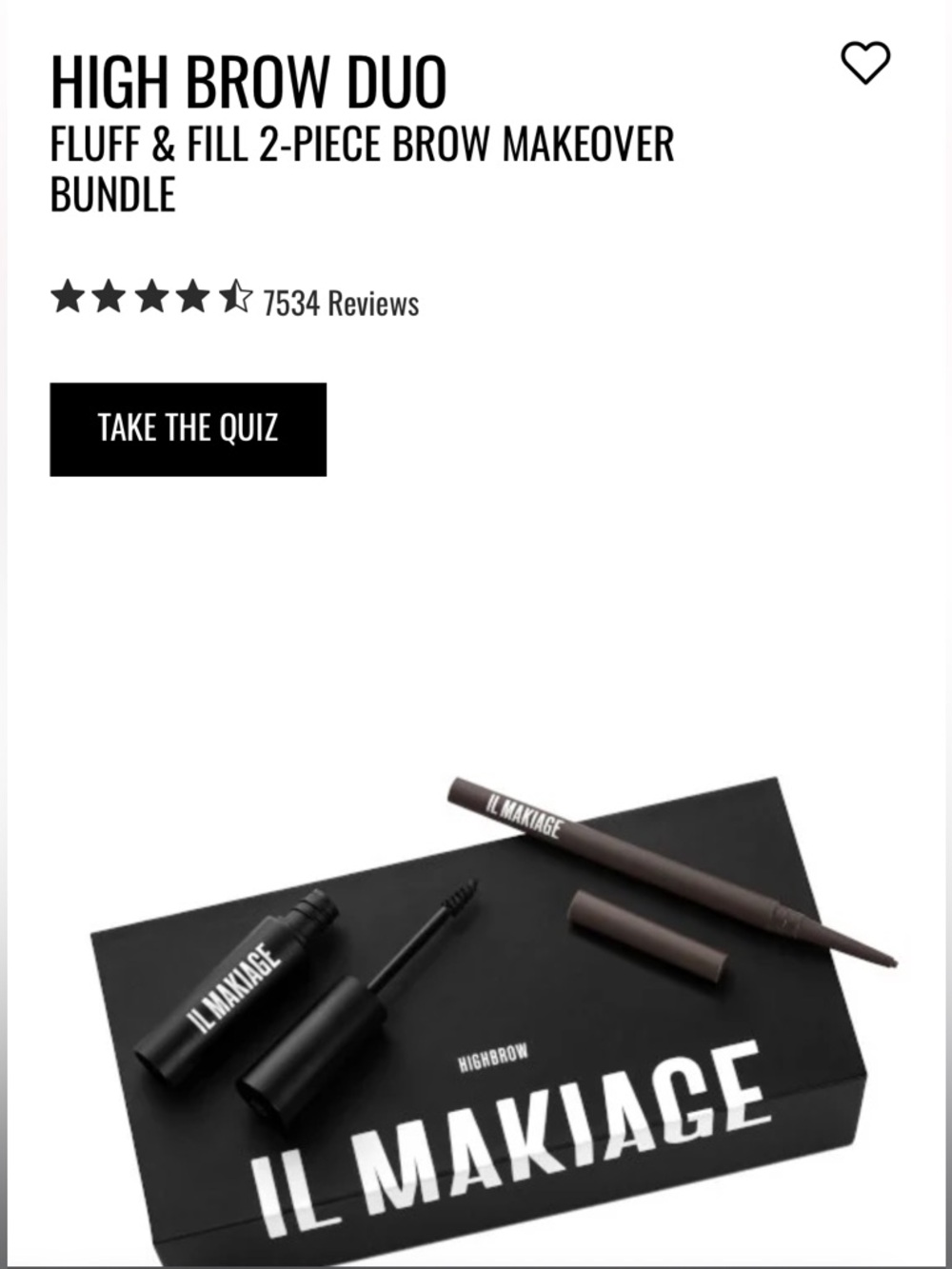 IL MAKIAGE Brow Duo Set - Black & Brown Packaging